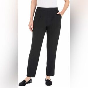 Hilary Radley Women’s Pull-On Pants Black XS Tummy Control Slim Leg NWT